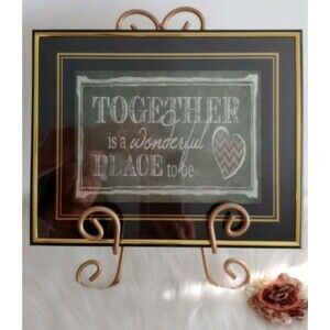 Framed Picture "Together is a Wonderful Place to be" Home Decor 8X10 Black